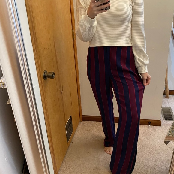 Express Pants - Express Super High Rise Striped Pants NWT